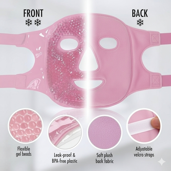Ice Pack Cold Face, Eye Masks Reduce Face Puff, Dark Circles, Reusable Cold Hot - Picture 3 of 3